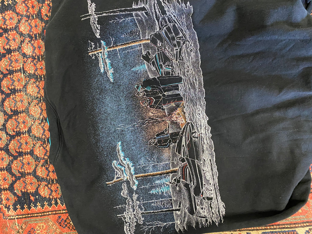 Vintage Front And Back Snowmobile Crewneck - L