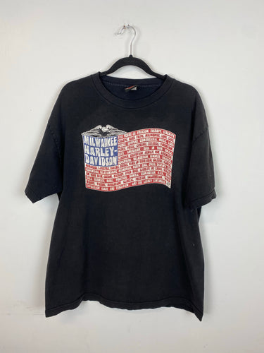 Vintage Front and Back Harley Davidson T Shirt - XL