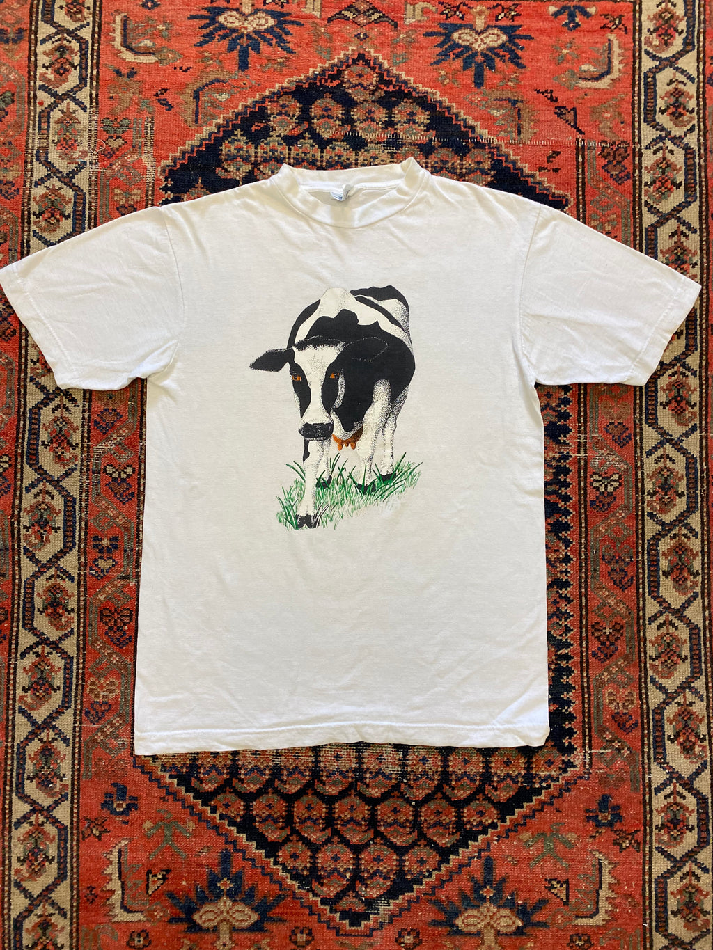 Vintage front and back cow t shirt - small/medium