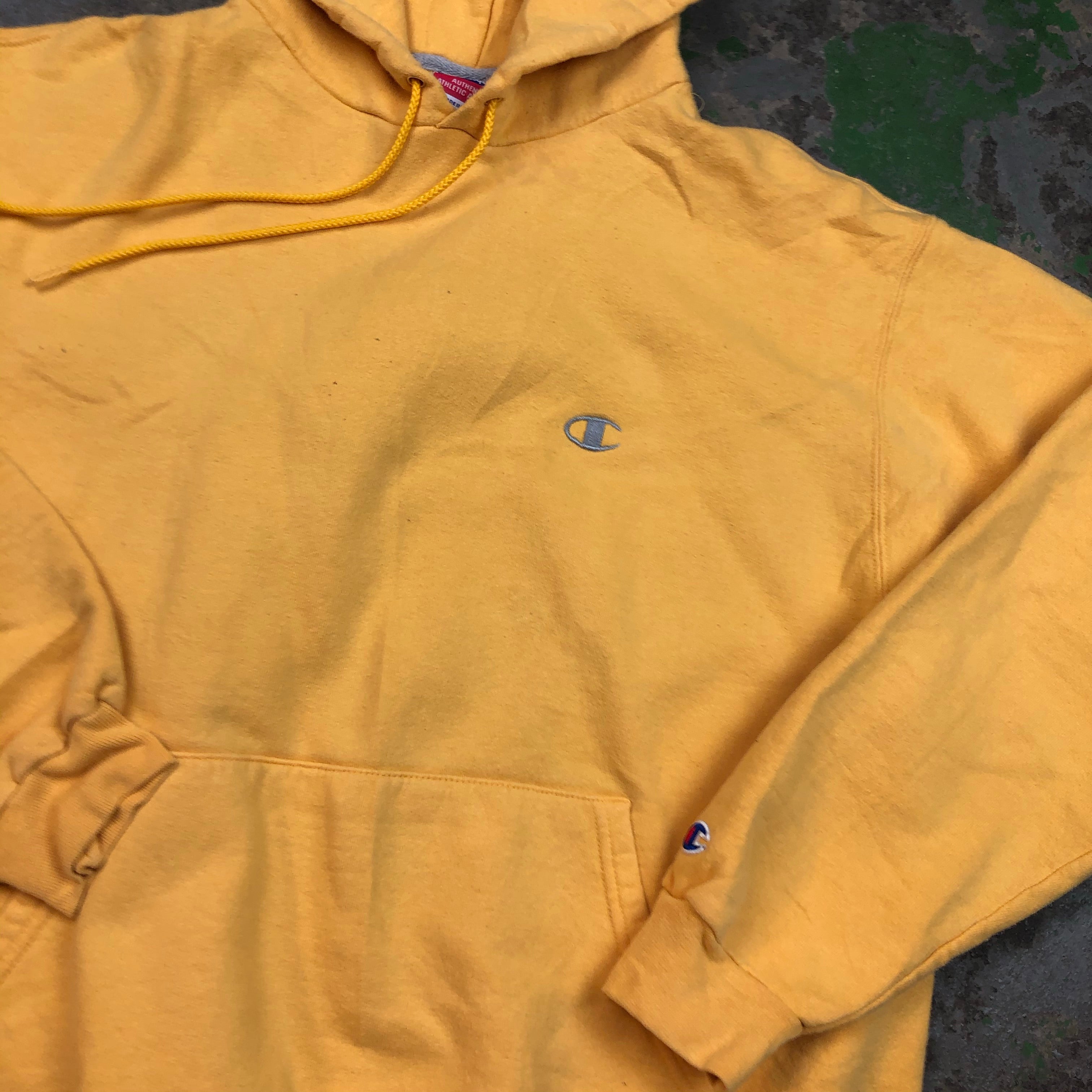 Yellow champion hoodie