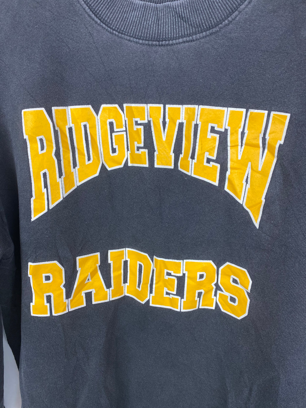 Faded varsity crewneck