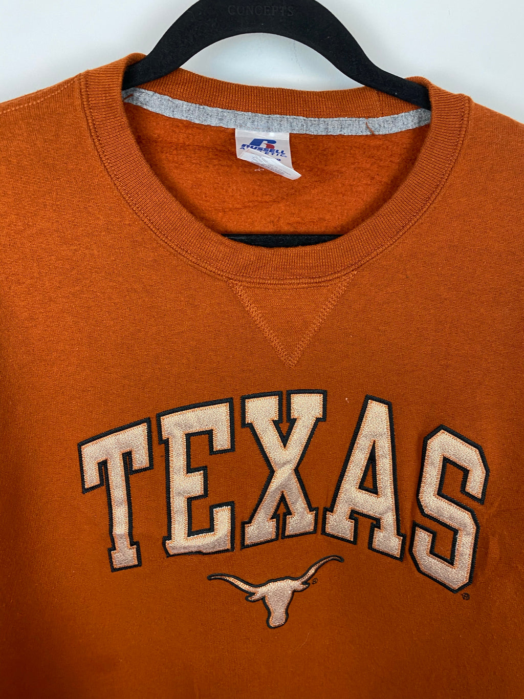 90s Embroidered Texas Russell crewneck - L