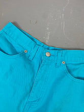 Load image into Gallery viewer, Vintage Light Blue High Waisted Denim shorts - 26in