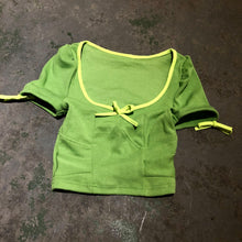 Load image into Gallery viewer, Lime Green Scoop neck Baby Tee