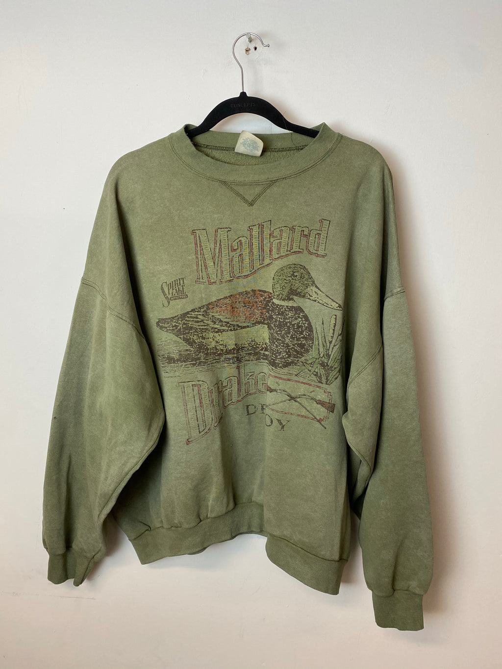 90s Stone Wash Duck Decoy Crewneck - L