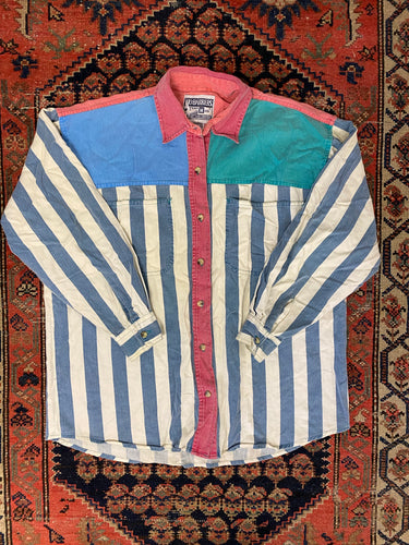 Vintage Striped Button Up - S