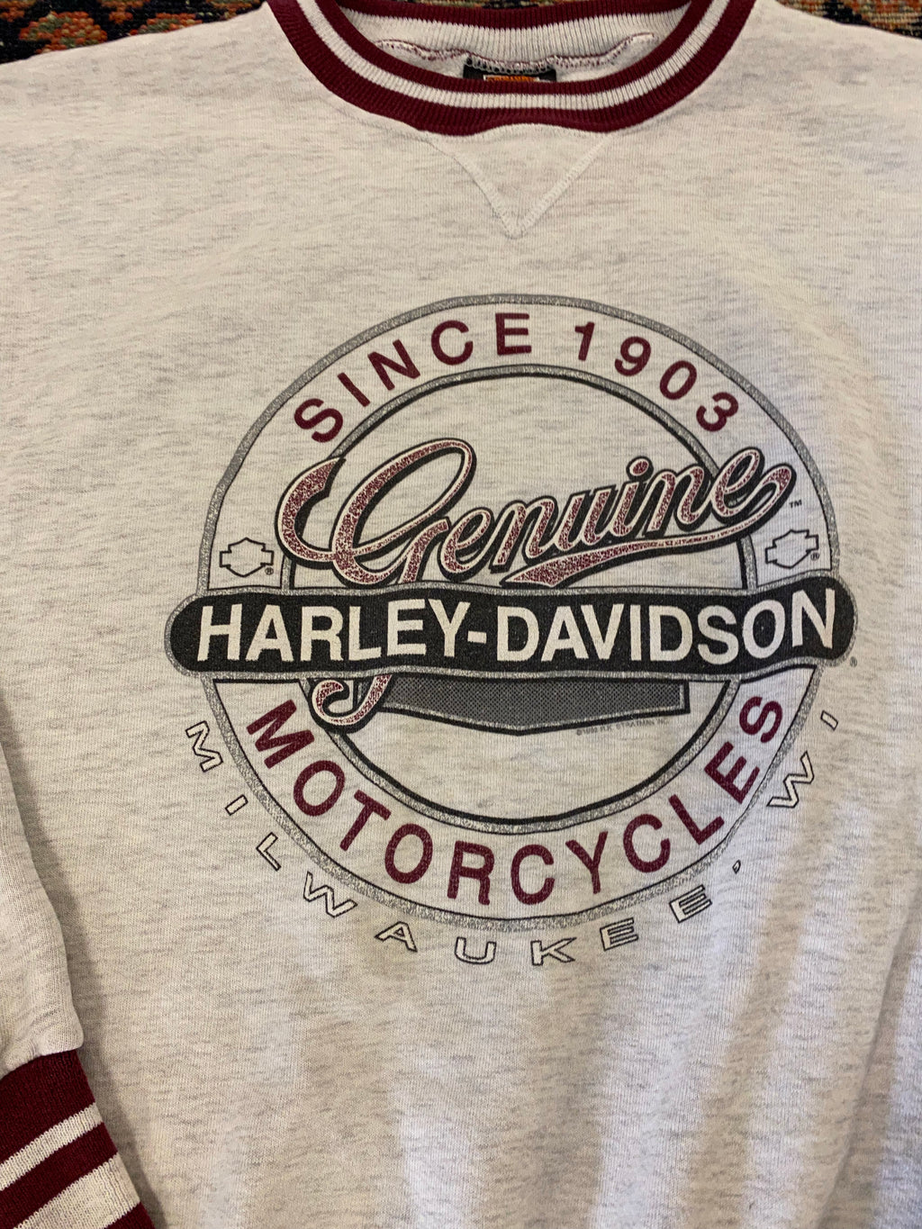 Vintage Front And Back Harley Davidson Crewneck - L