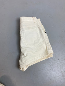 Vintage High Waisted Natural Coloured Denim Shorts - 26in