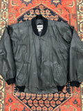 VINTAGE LEATHER BOMBER JACKET - MEDIUM