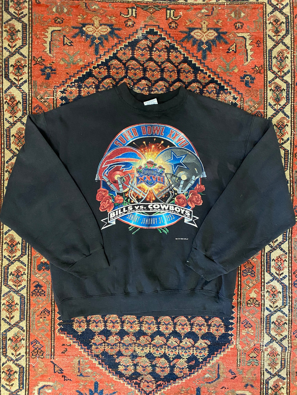 1993 Cowboys vs Bills Crewneck - L