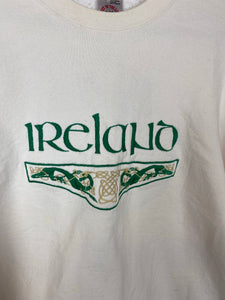 Heavy weight embroidered Ireland crewneck