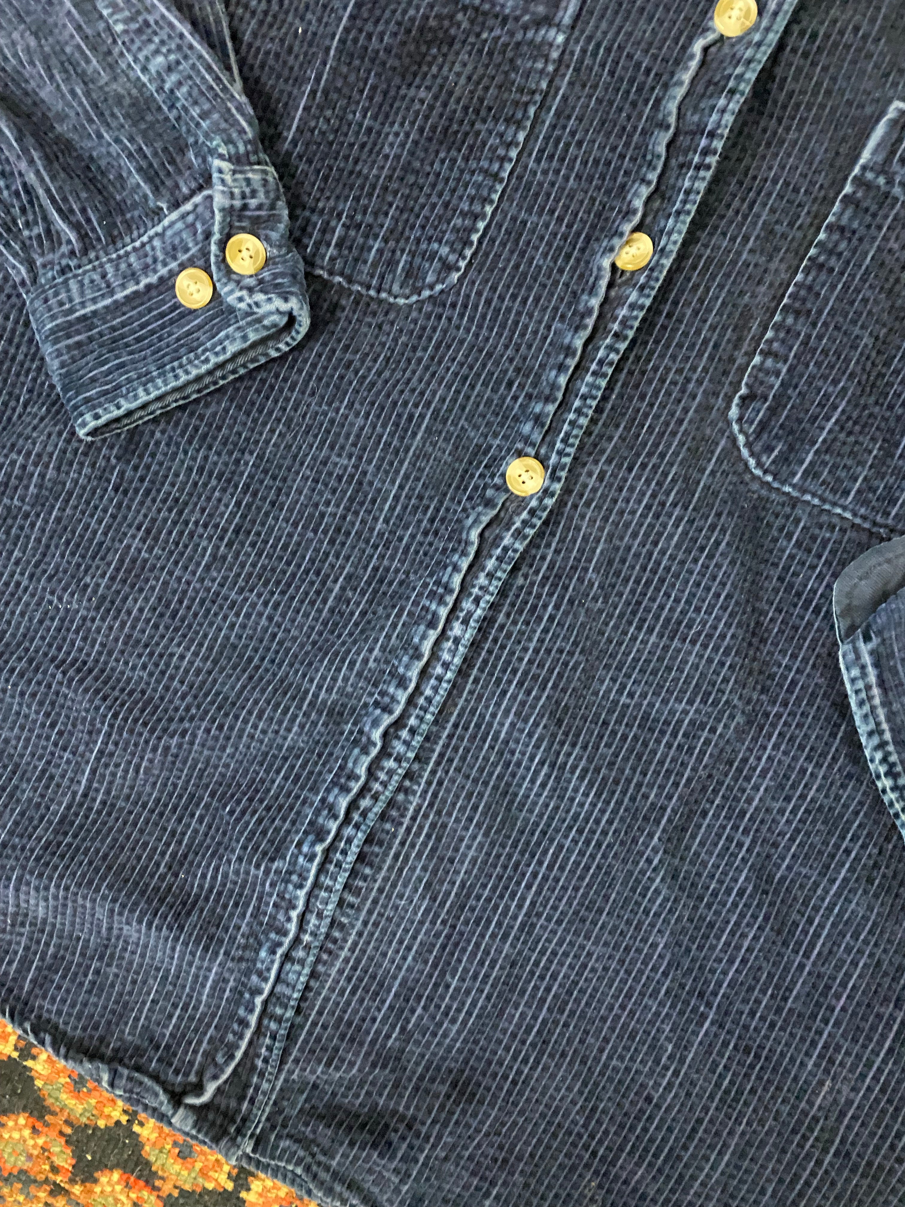 Vintage Thick Corduroy Button Up Shirt - L