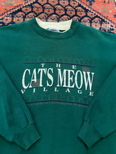 Load image into Gallery viewer, Vintage Mock-neck Cat Crewneck - L