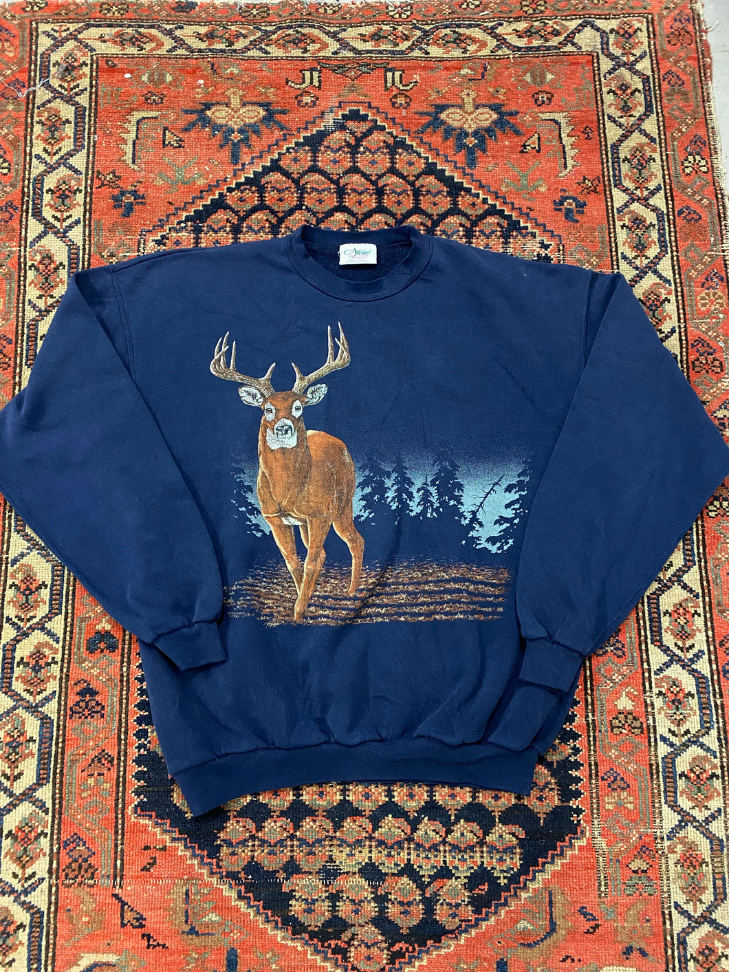 90s Deer Crewneck - L