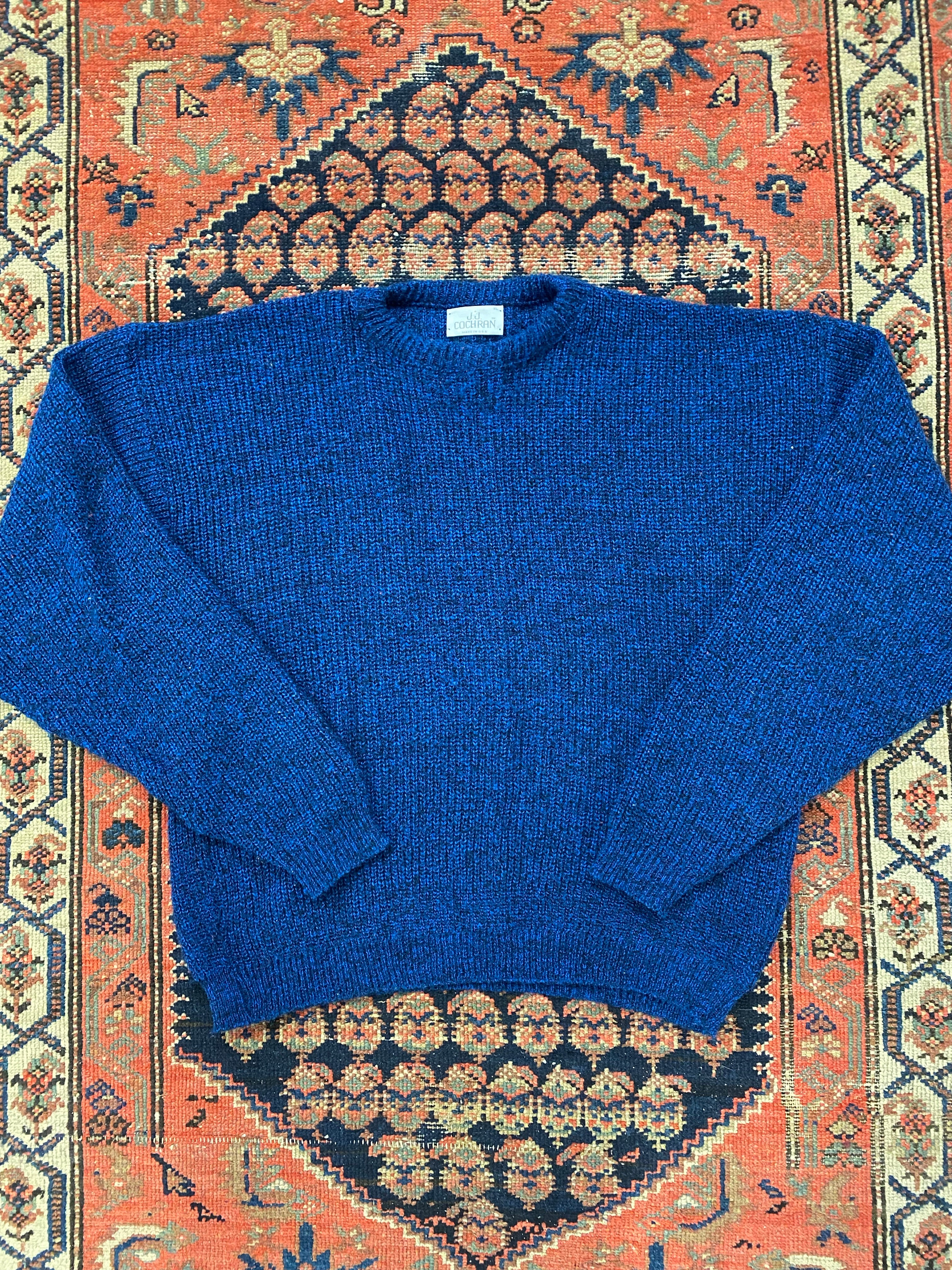 Vintage Blue Knit Sweater - M/L