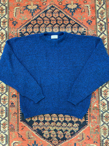 Vintage Blue Knit Sweater - M/L