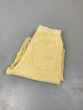 Yellow straight leg corduroy pants