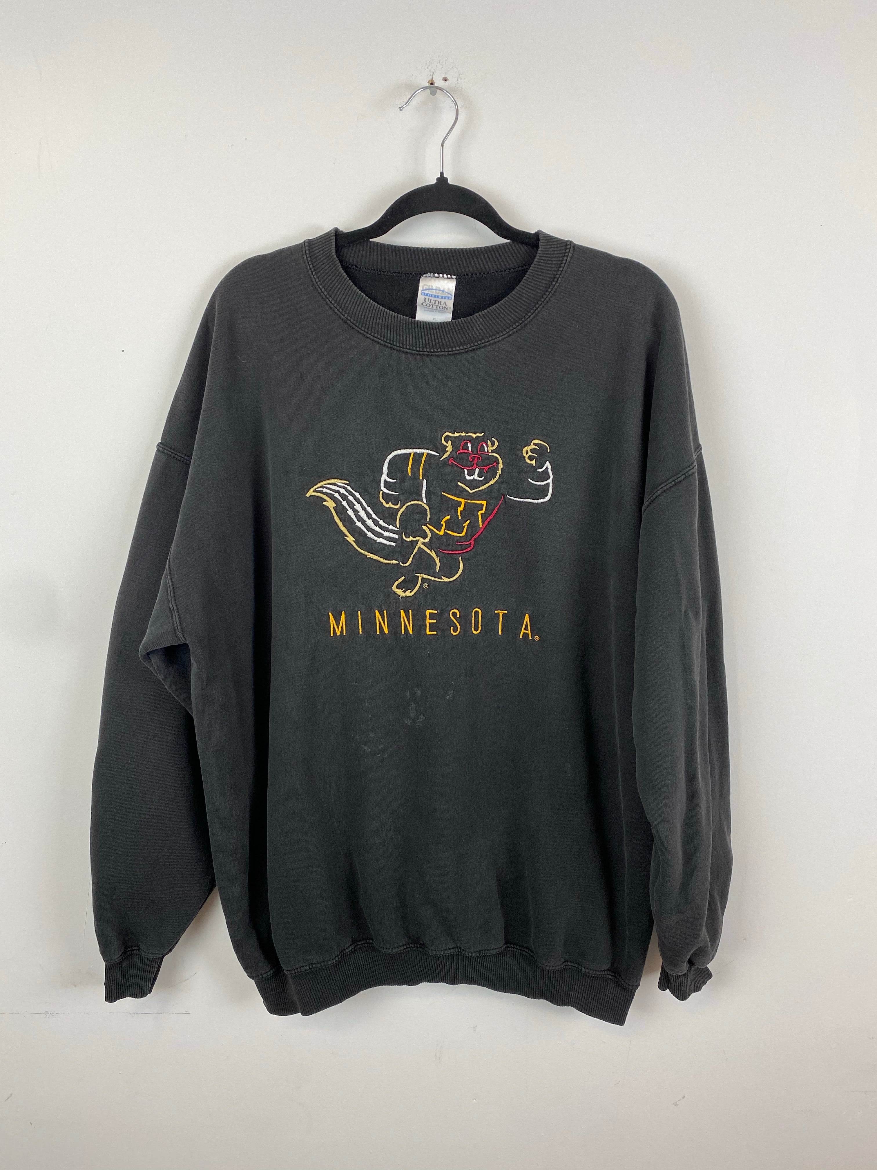 90s faded Minnesota crewneck - L