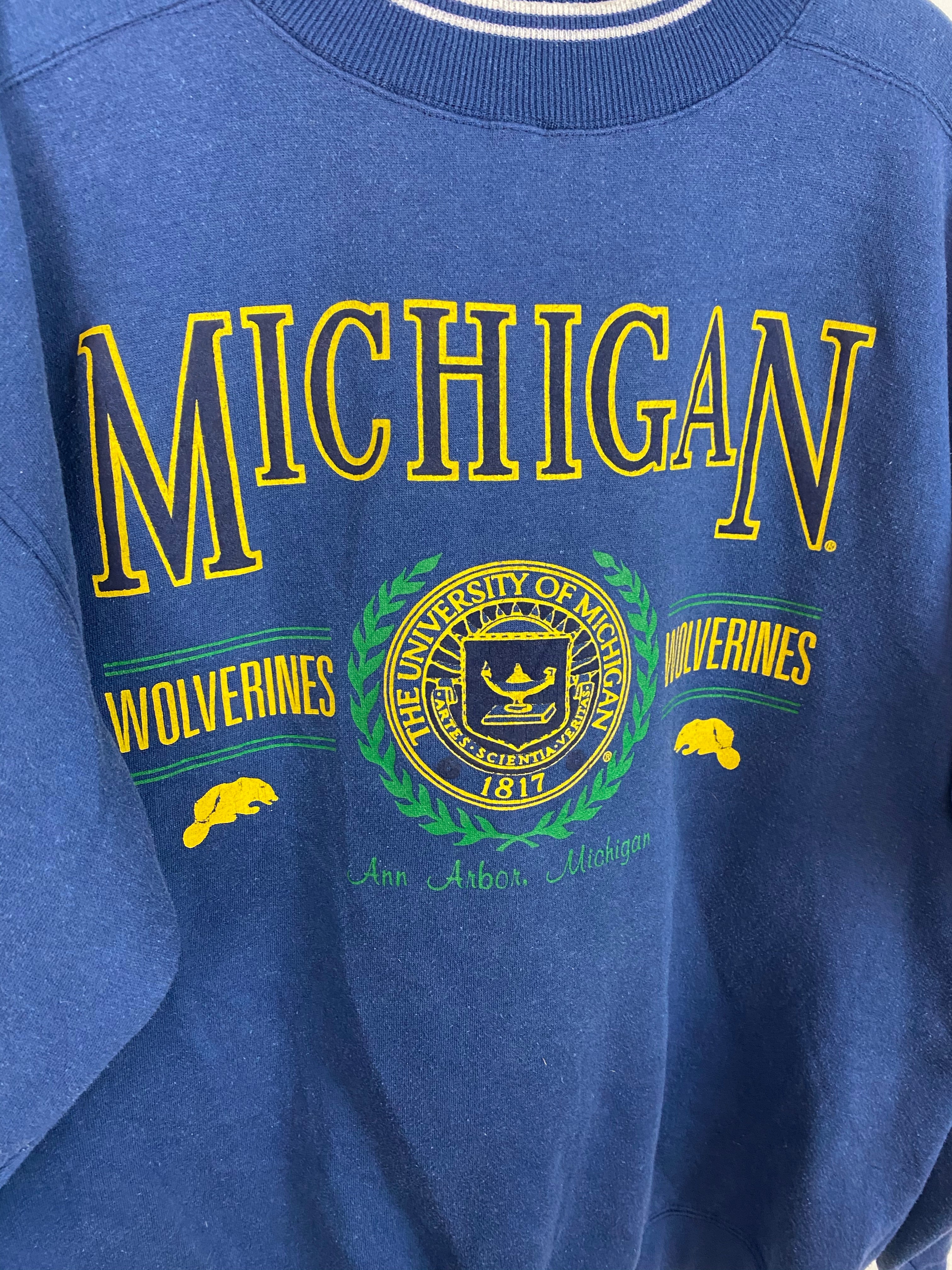 Heavy weight Michigan crewneck