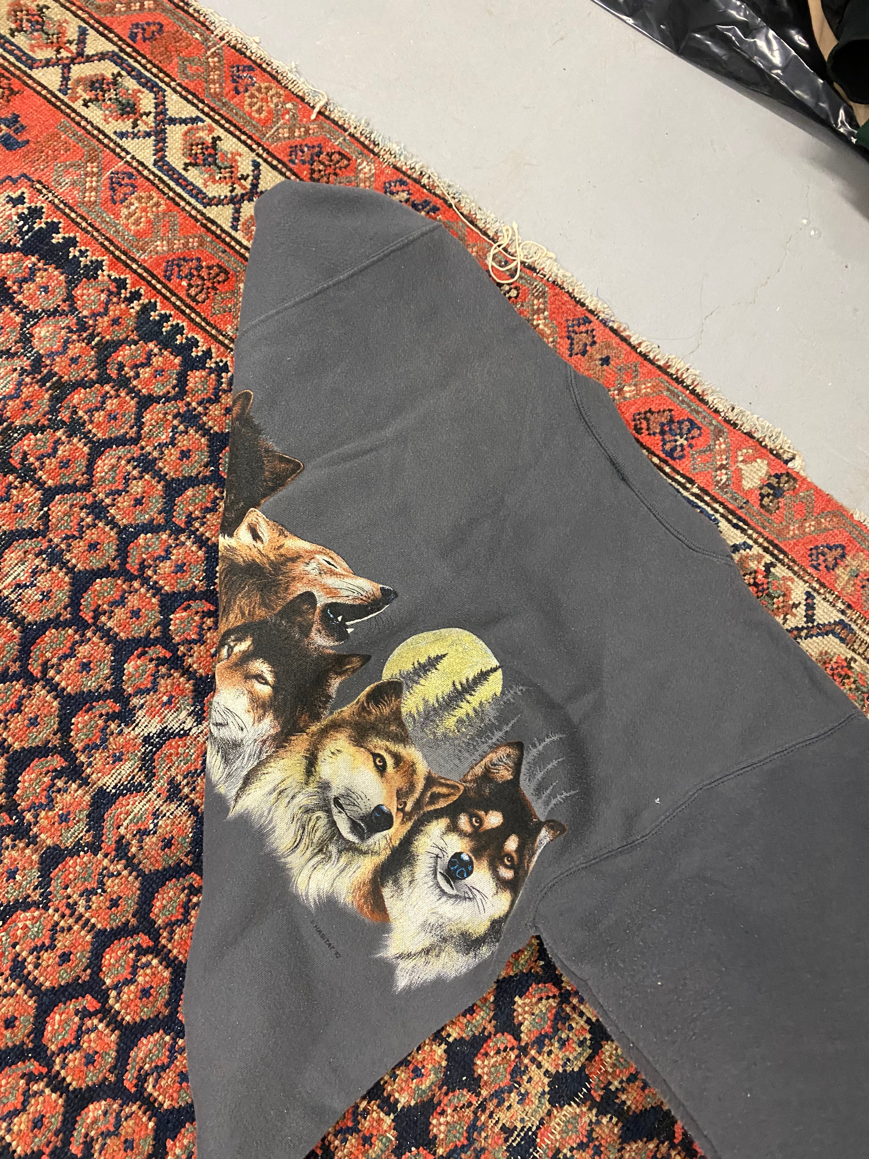 90s Front and Back Wolf Jacket - M