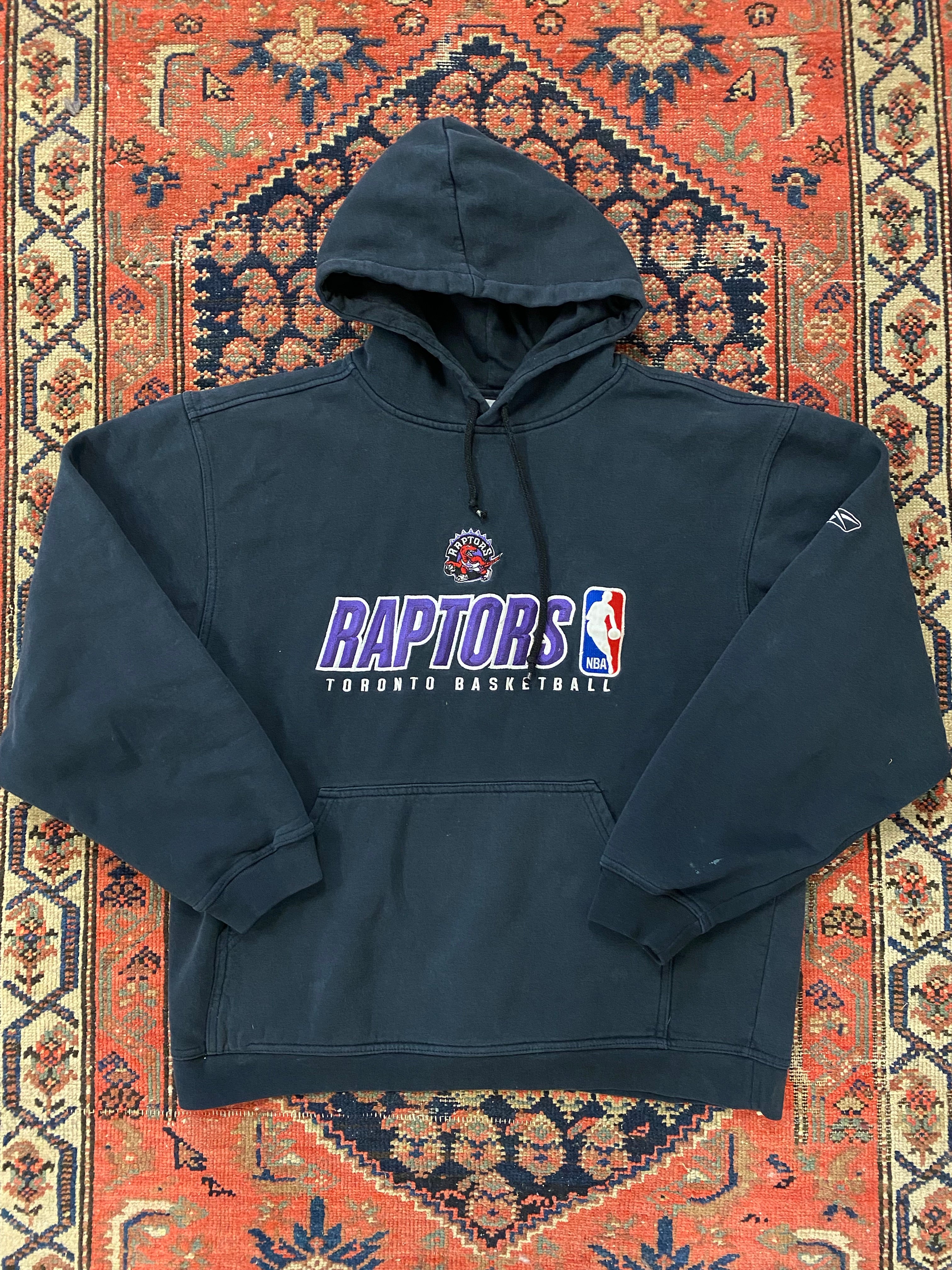 90s Reebok Raptors Hoodie - M