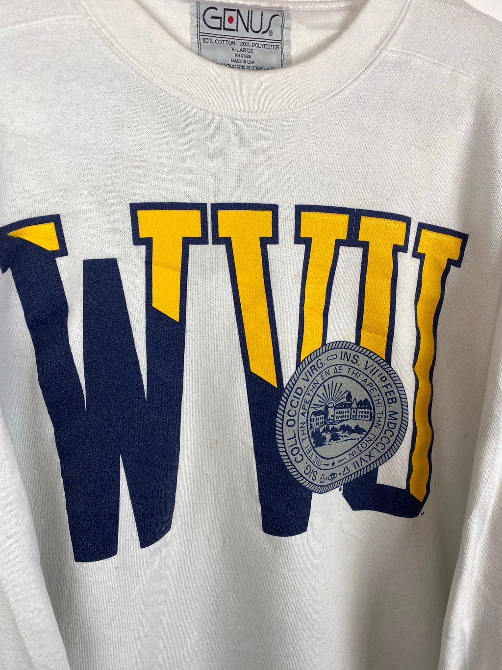 90s WVU varsity crewneck