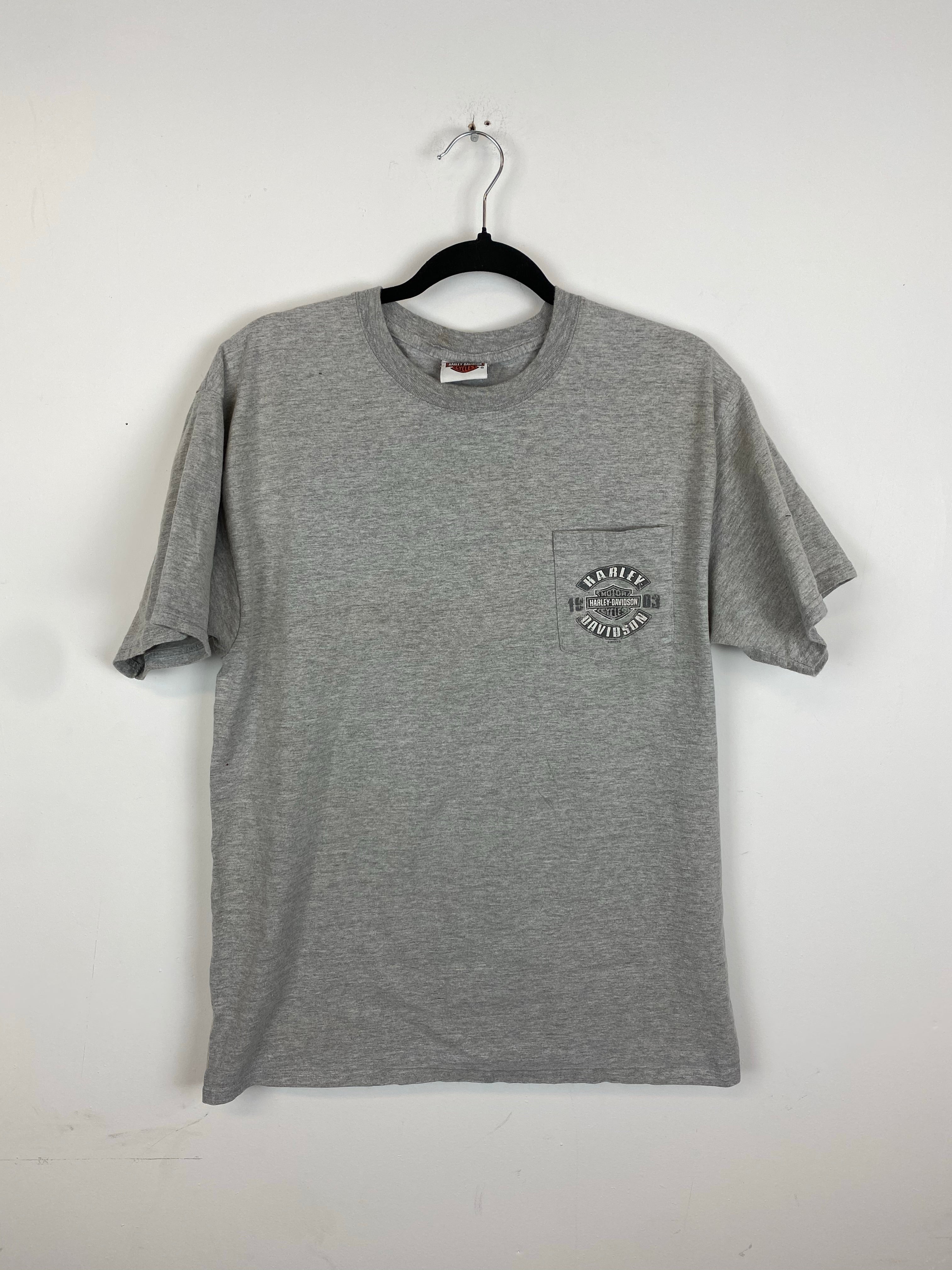 Front and back Harley Davidson pocket t shirt