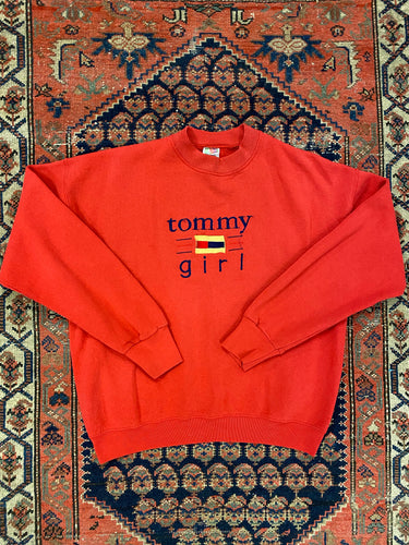 Vintage Embroidered Tommy Girl Crewneck - S/M