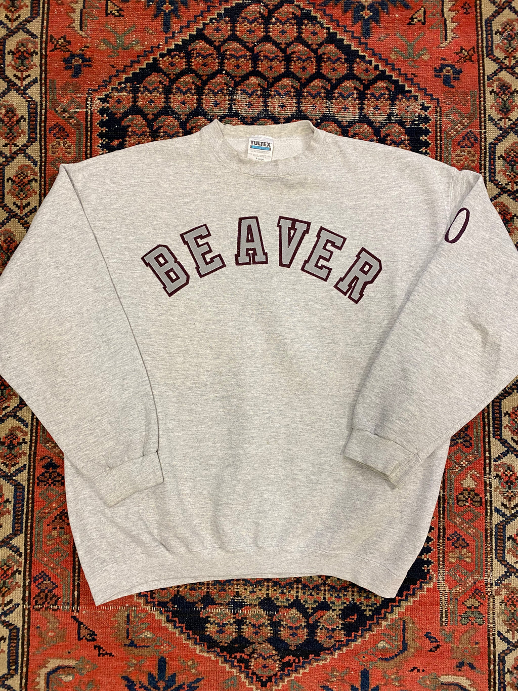 Vintage Beaver Varsity Crewneck - L