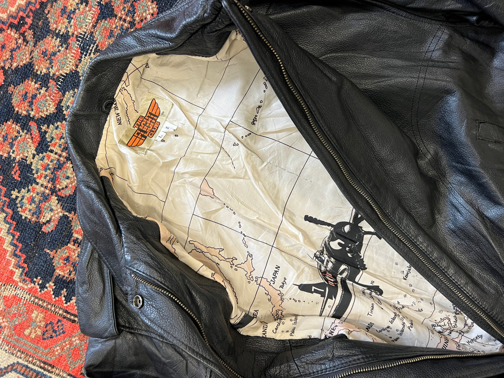 VINTAGE LEATHER FLIGHT JACKET - MEDIUM