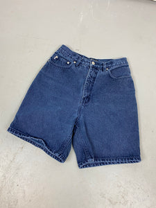 90s Route 66 blue denim shorts - 28in