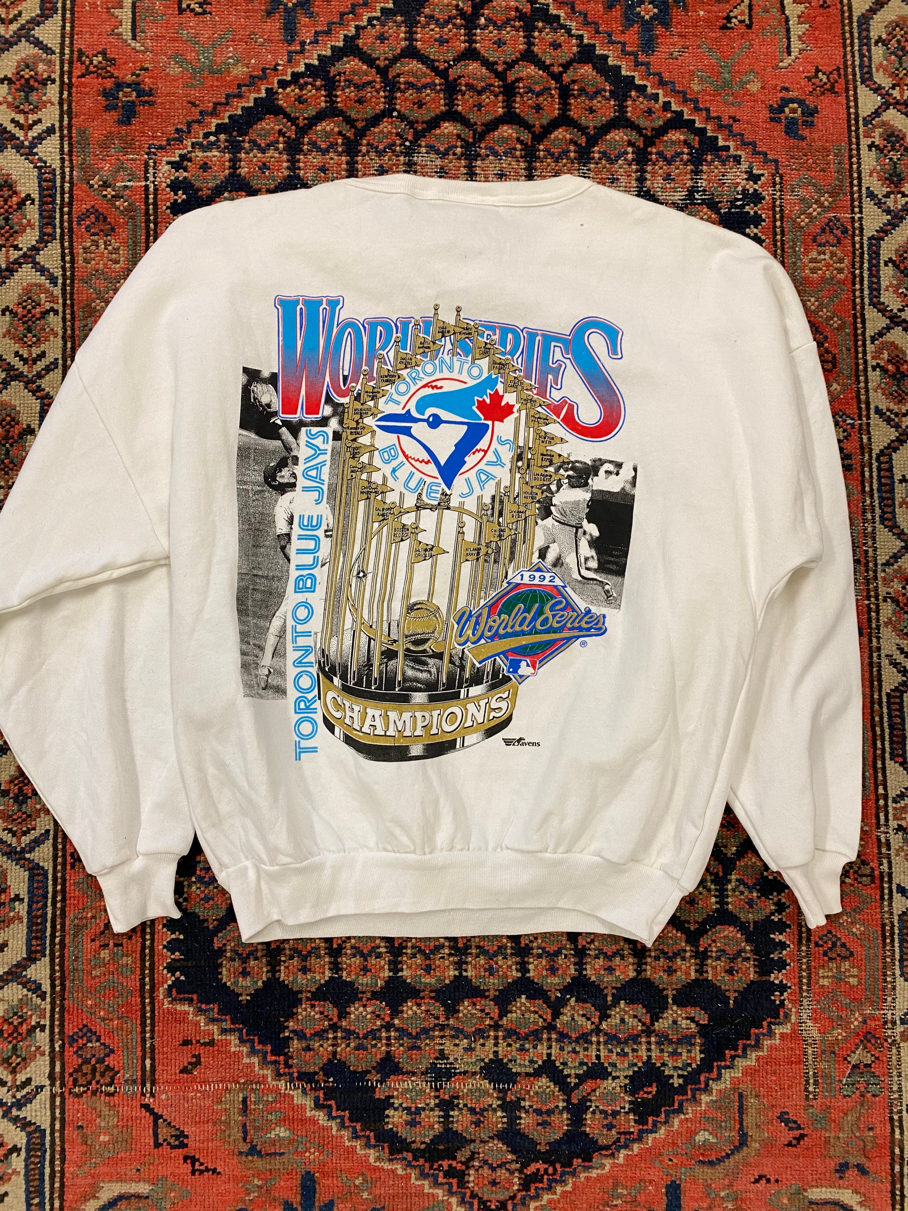 1992 Front And Back Blue Jays Crewneck - M