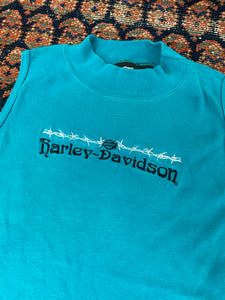 90s Harley Davison Teal Tank - M