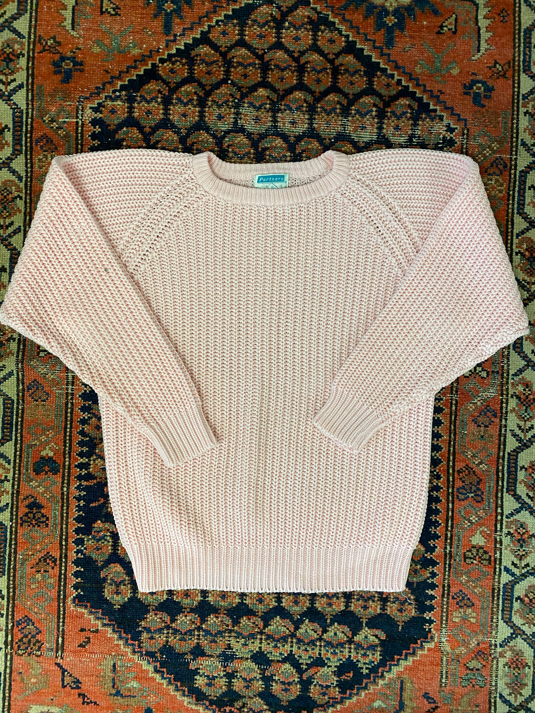 Vintage Pink Knit Sweater - M