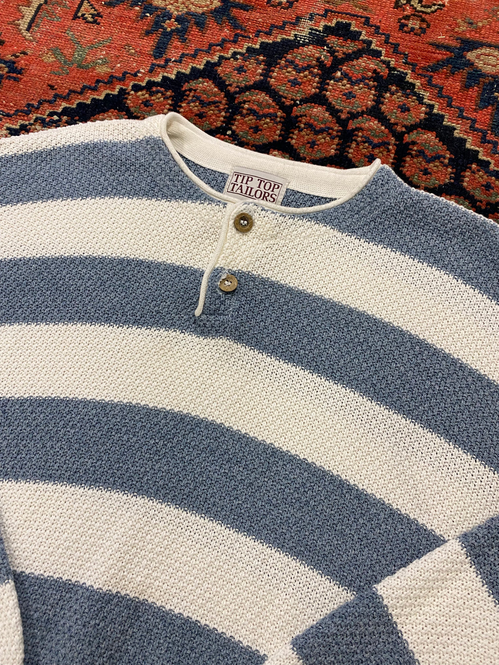 Vintage Striped Knit Sweater - L