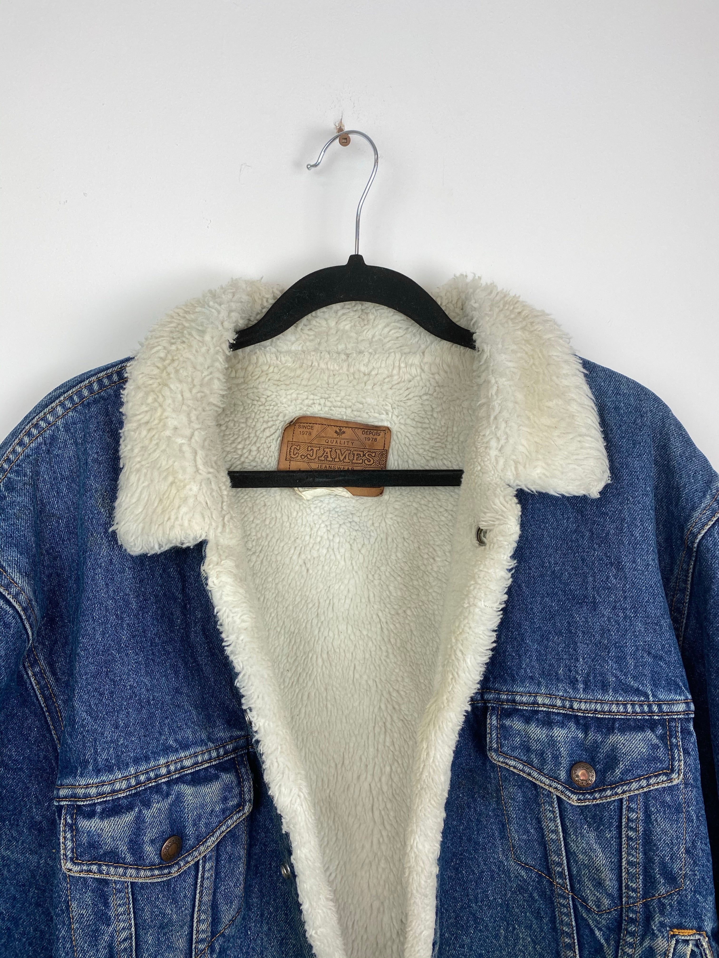 90s Sherpa lined denim jacket