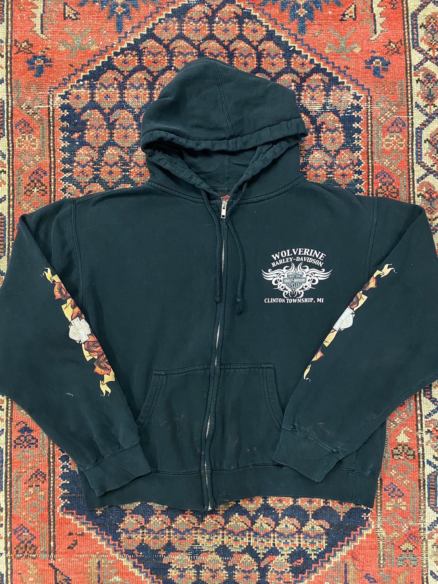 Vintage harley hoodie sale