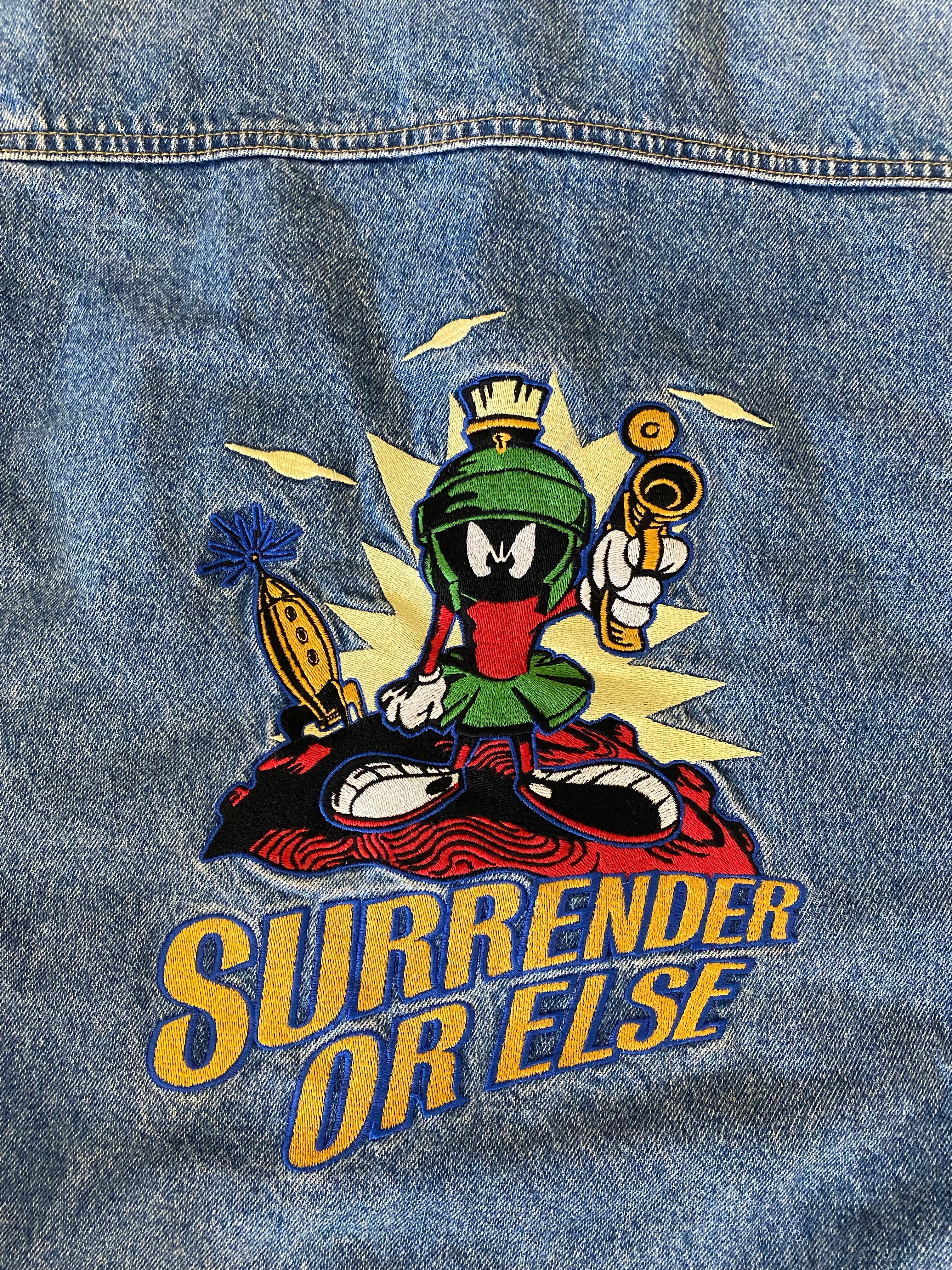 90s Embroidered Marvin Denim Jacket - L