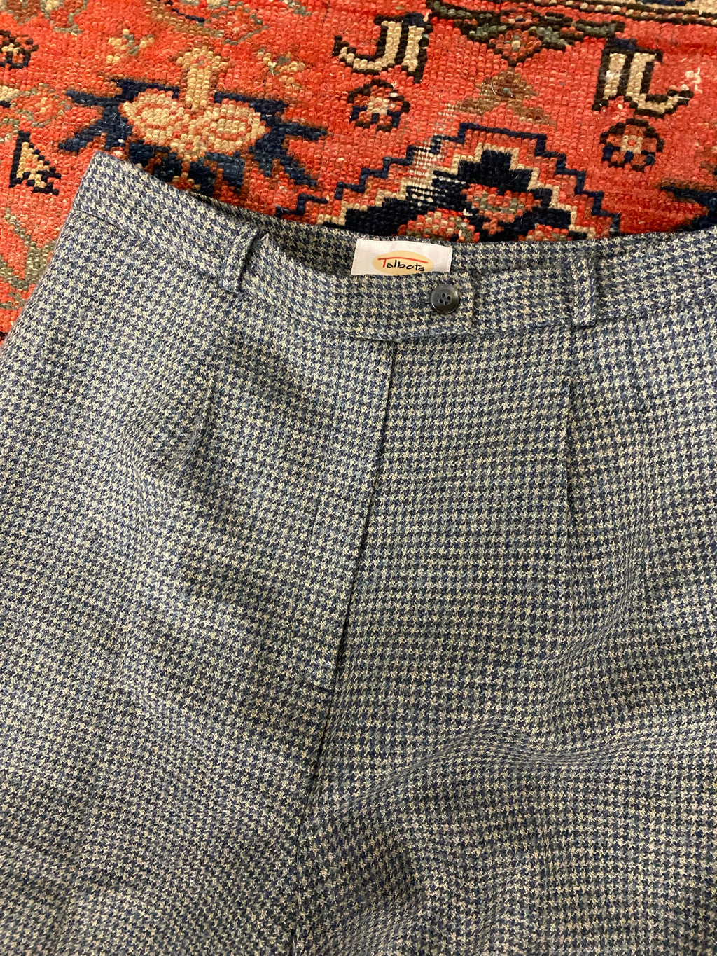 Vintage High Waisted Wool Trousers - 29inches