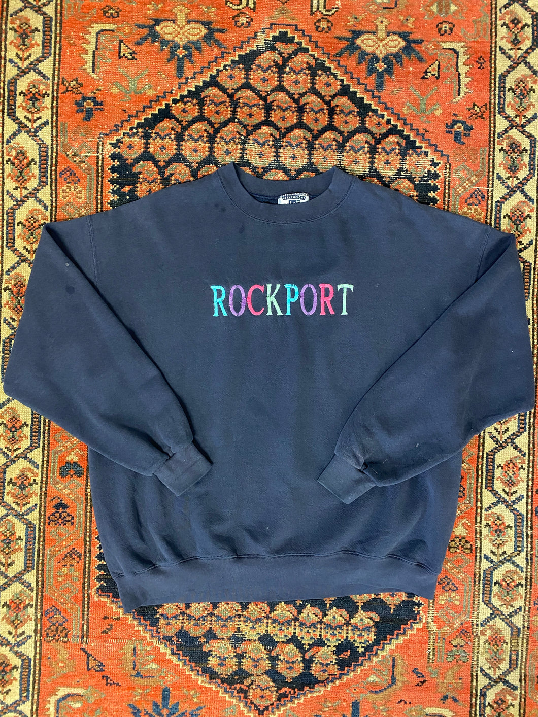 Vintage Embroidered Rockport Crewneck - L
