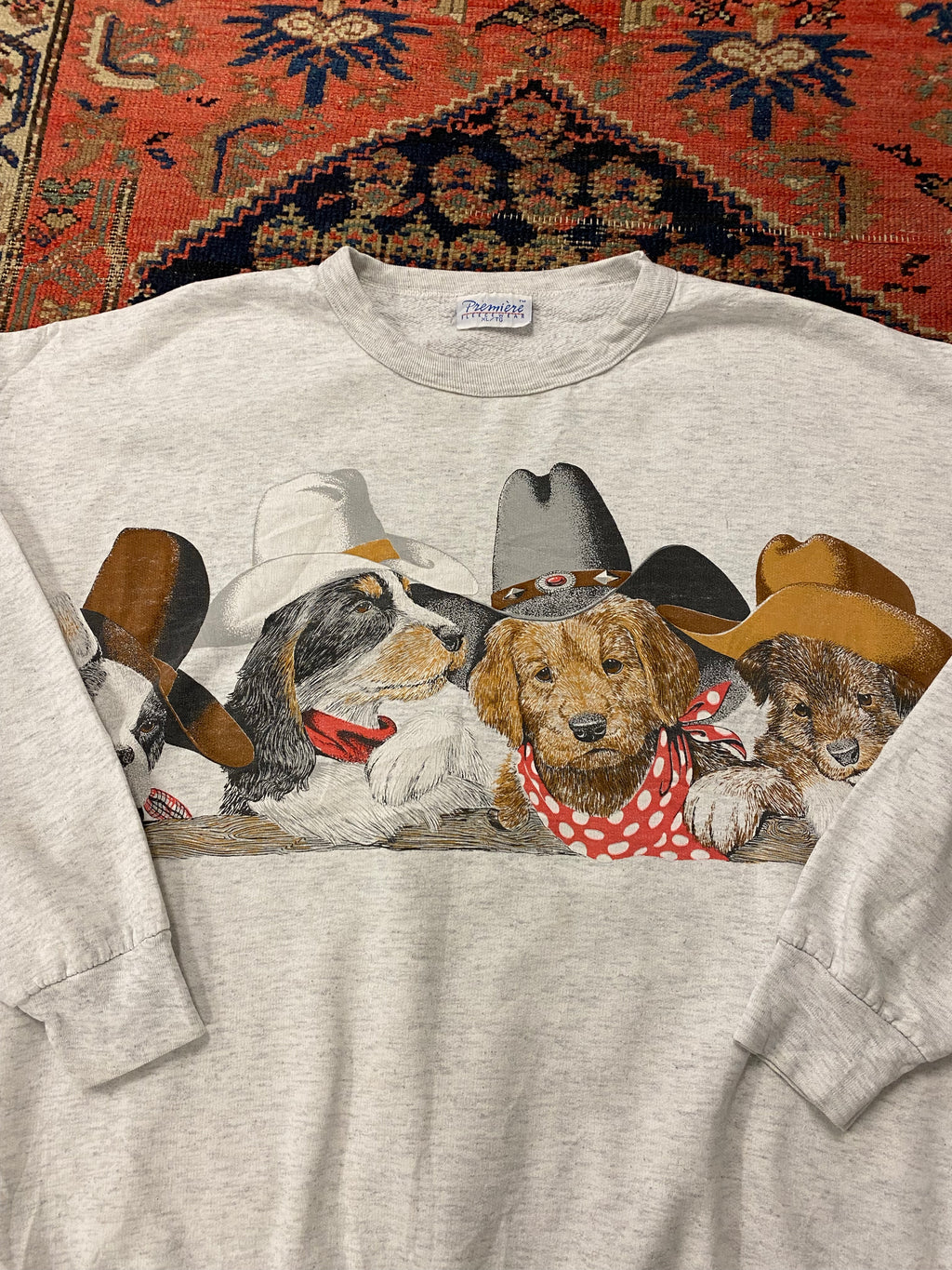 Vintage Front And Back Dog Crewneck - L
