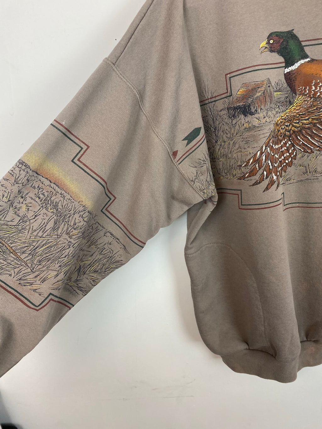 90s turkey all over print crewneck - M
