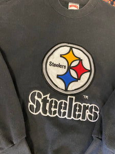 Vintage Embroidered Steelers Crewneck - M