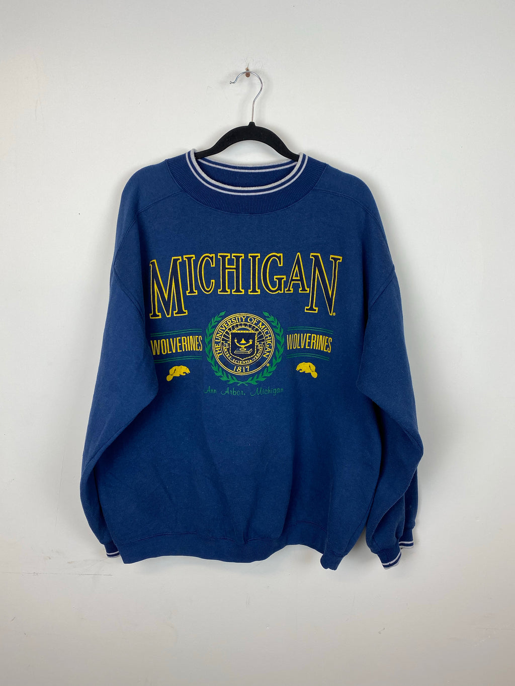 Heavy weight Michigan crewneck