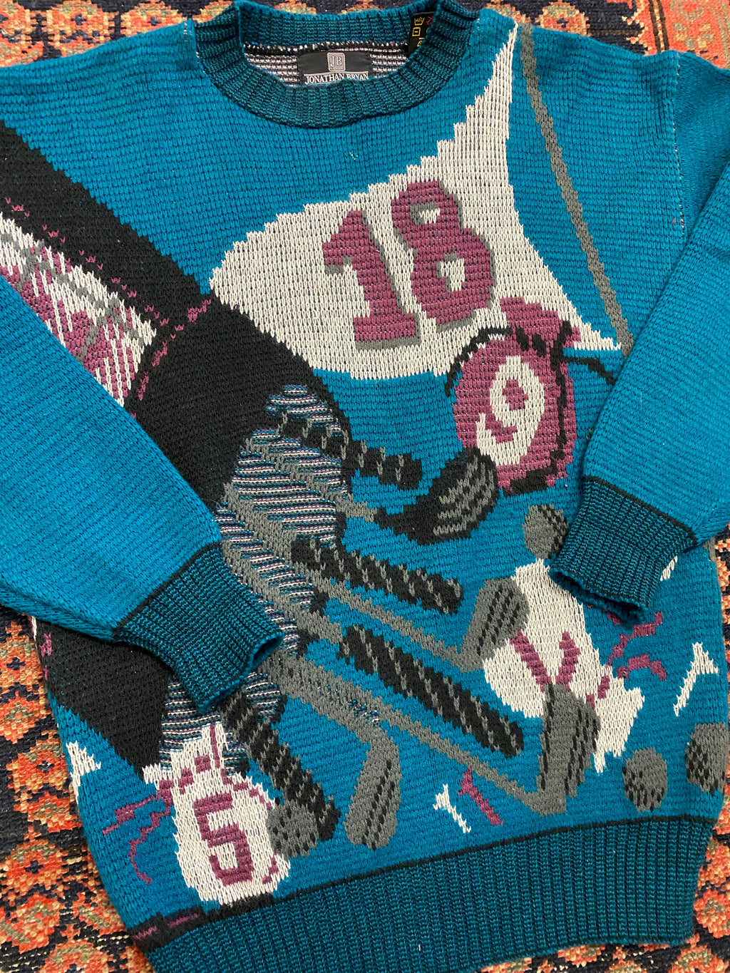 90s Golfing Knit Sweater - S