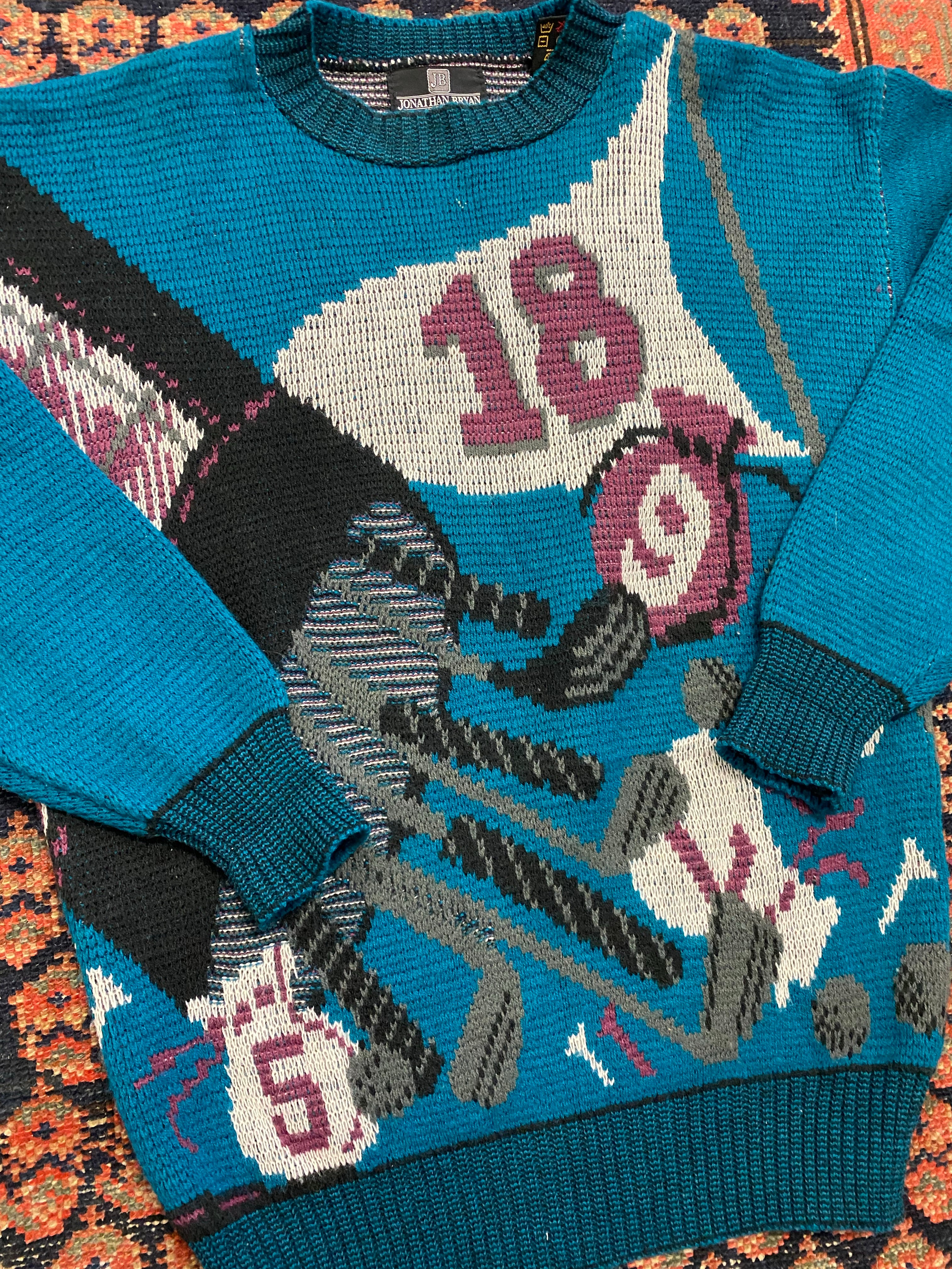 90s Golfing Knit Sweater - S