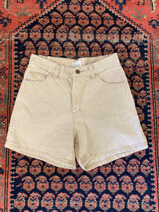 Vintage Tanned High Waisted Hemmed Shorts - 27in