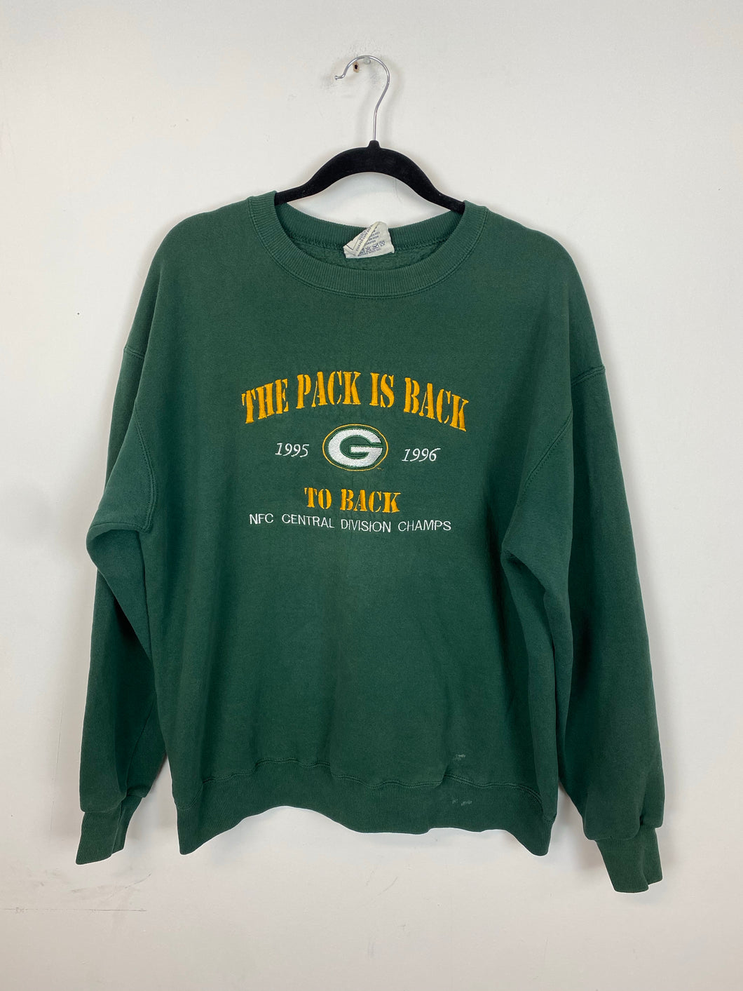 Embroidered Green Bay Packers crewneck - S/M