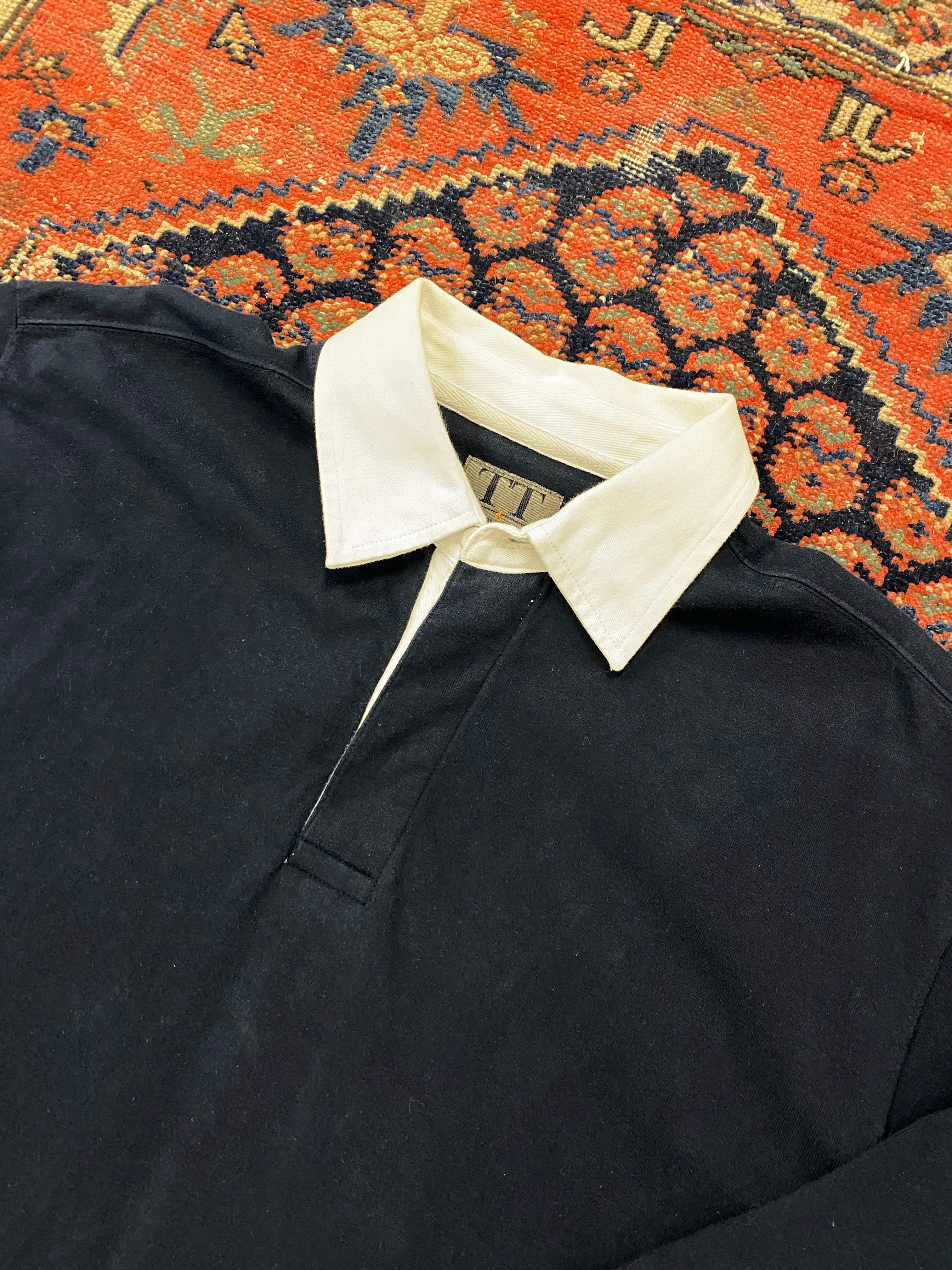 Vintage Navy Rugby Shirt - L