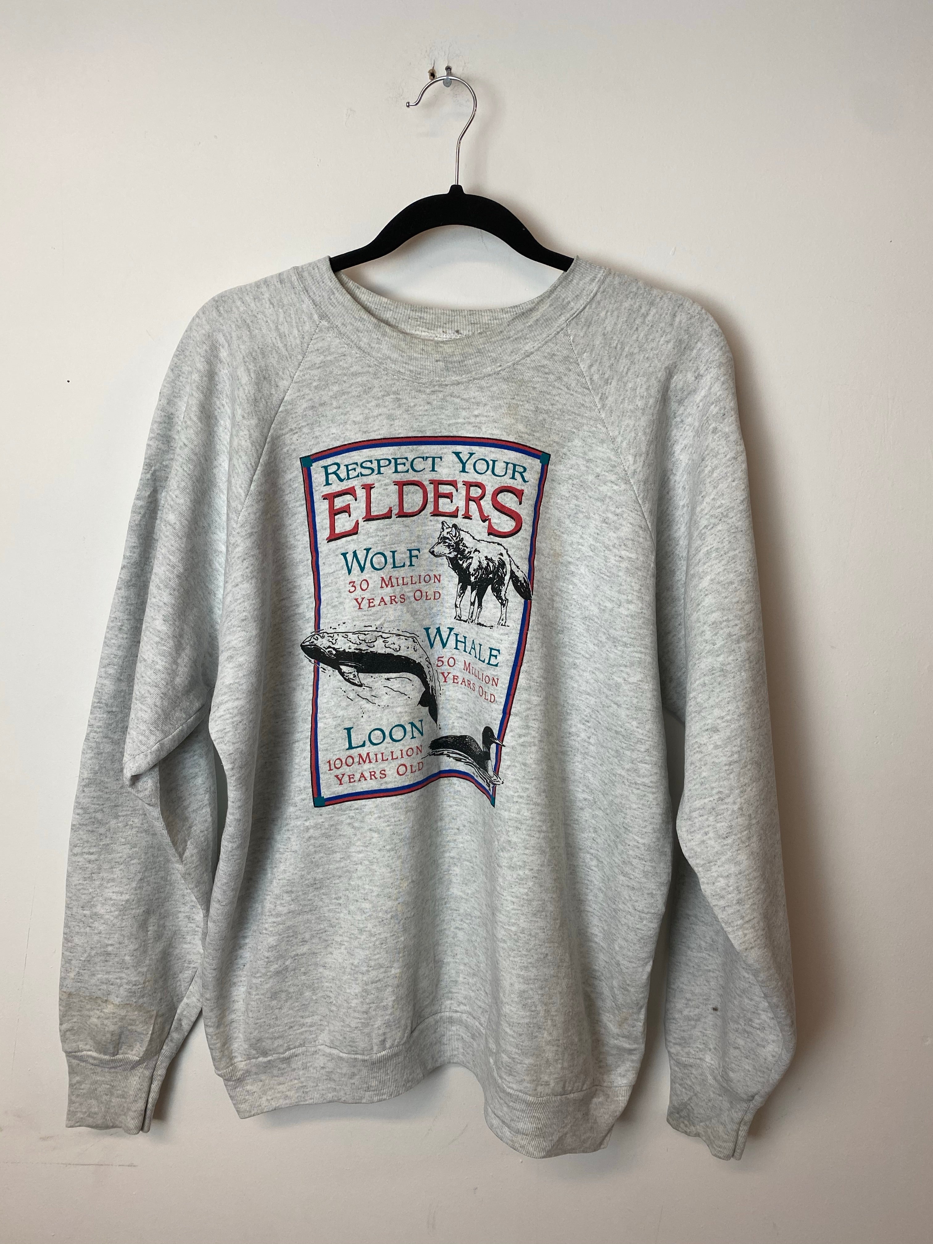 80s Respect Your Elders Crewneck - M